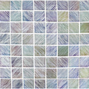 Aquatica Light Gray 1.5"x1.5" Glass Mosaic Tile 12"x12" - Ultraviolet Collection