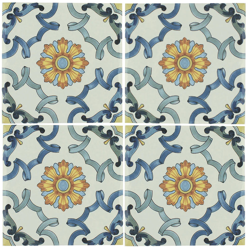 Aquatica Maioliche 3 Porcelain Pool Tile 6"x6" - Maioliche Collection