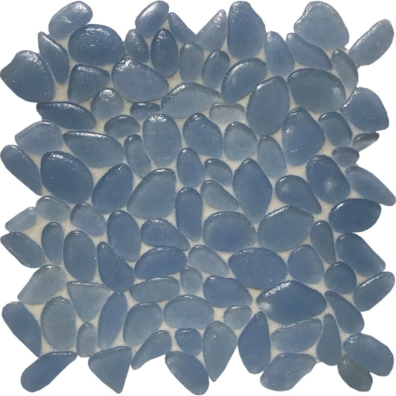 Aquatica Miami Shores Random Pebble Mosaic 10.5"x10.5" - Liquid Rocks Collection