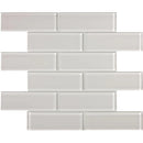 Aquatica Mist Brick Look Glass Tile 11.75"x11.75" - Element Collection