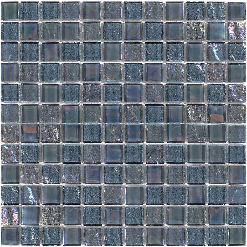 Aquatica Moonstone 1"x1" Linear Glass Mesh Tile 11.75"x11.75" - Treasure Collection