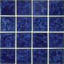 Aquatica Pacific Blue 3"x3" Porcelain Mosaic Pool Tile 12"x12" - Reflection Collection