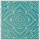 Aquatica Pacifico Acqua Deco Green Porcelain Pool Tile 6"x6" - Melange Collection