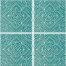 Aquatica Pacifico Acqua Deco Green Porcelain Pool Tile 6"x6" - Melange Collection