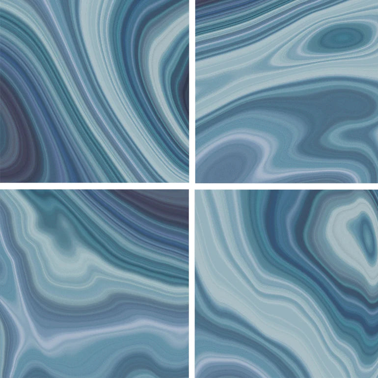 Aquatica Peaceful Blue Porcelain Tile 6"x6" - Stream Collection