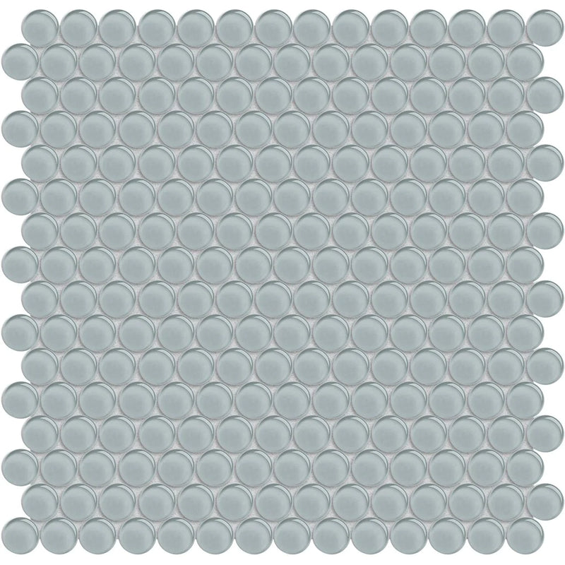 Aquatica Penny Round Shadow Glass Mosaic Tile 11.50"x11.75" - Element Collection