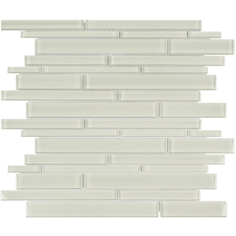 Aquatica Sand Multi Linear Glass Tile 11.75"x11.75" - Element Collection