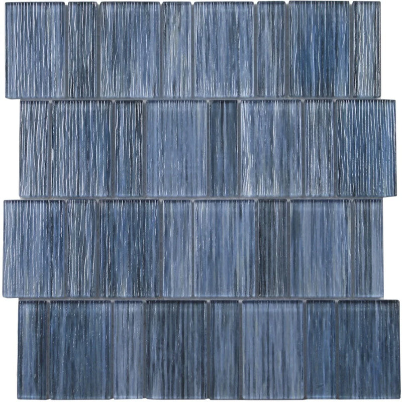 Aquatica Saratoga Stacked Glass Mosaic Tile 11.75"x11.75" - Hot Spring Collection