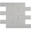 Aquatica Shadow Brick Look Glass Tile 11.75"x11.75" - Element Collection