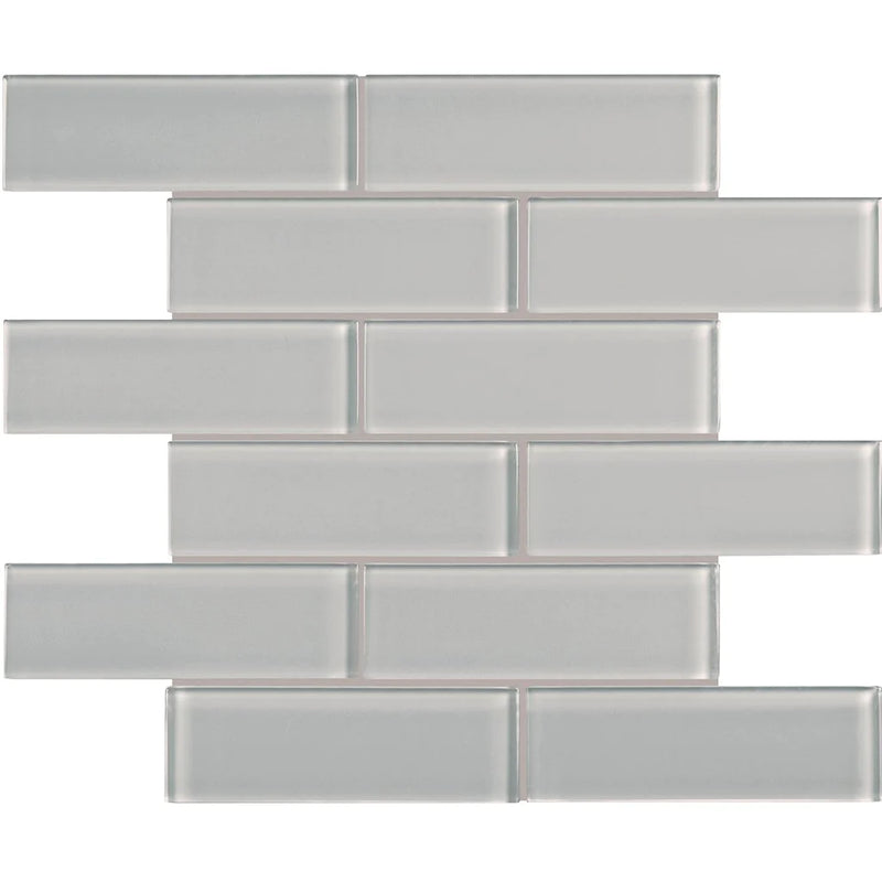 Aquatica Shadow Brick Look Glass Tile 11.75"x11.75" - Element Collection