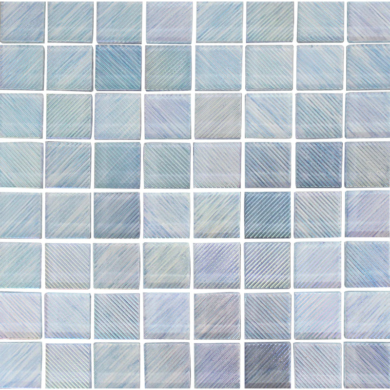 Aquatica Sky Blue 1.5"x1.5" Glass Mosaic Tile 12"x12" - Ultraviolet Collection