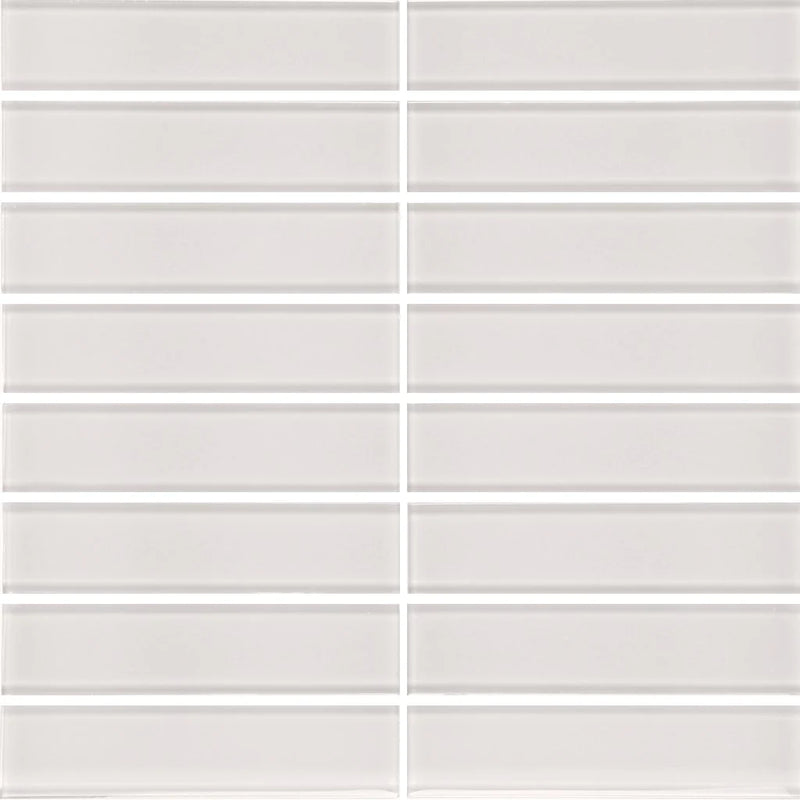 Aquatica Skylight 1.5"x6" Stacked Glass Mosaic Tile 11.75"x11.75" - Element Collection