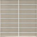 Aquatica Smoke 1.5"x6" Stacked Glass Mosaic Tile 11.75"x11.75" - Element Collection
