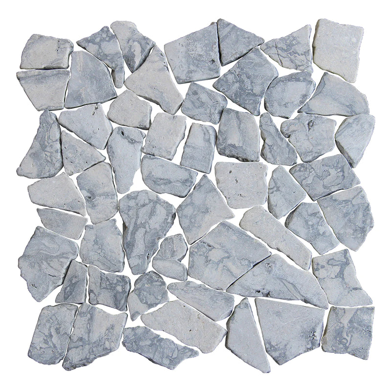 Aquatica Swirl Gray Pebble Mosaic 11"x11" - Ocean Stones Fit Collection