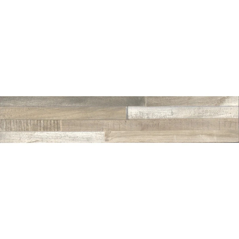 Aquatica Taupe Porcelain Ledger Panel 3"x15" - Samurai Collection