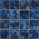Aquatica Terra Blue 3"x3" Porcelain Mosaic Pool Tile 12"x12" - Harmony Collection