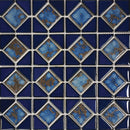 Aquatica Terra Blue 6"x6" Porcelain Mosaic Pool Tile 12"x12" - Mini Akron Collection
