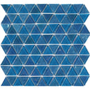 Aquatica Topazstone Glass Mosaic On Mesh Tile 11.75"x11.75" - Triangle Collection