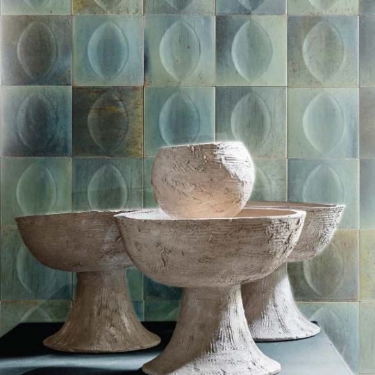 Aquatica Turchese 3D Egg Deco Glossy Porcelain Pool Tile 4"x4" - Gleeze Collection