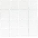 Aquatica White Solid Glass Mosaic Tile 12"x12" - Crystal Collection