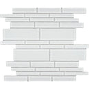 Aquatica Whitestone Linear Glass Mesh Tile 11.75"x11.75" - Treasure Collection