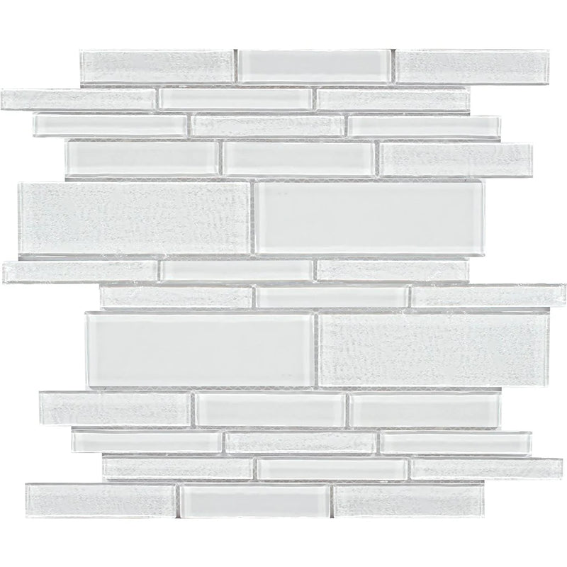 Aquatica Whitestone Linear Glass Mesh Tile 11.75"x11.75" - Treasure Collection