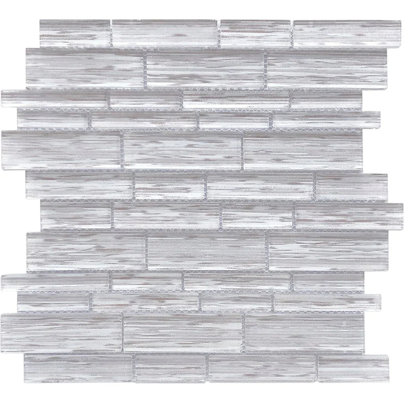 Aquatica Coral Cay Multi Linear Glass Mosaic Tile 12"x12" - Altona Collection