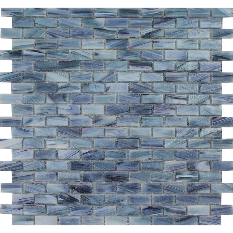 Aquatica Azurite Glass Mosaic Tile 12.25"x12.75" - Aurora Collection