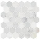 MSI Arabescato Carrara 2" Hexagon Marble Mosaic Tile 11.75"x12"