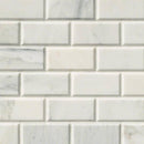 MSI Arabescato Carrara Subway Honed Marble Mosaic Tile 2"x4"
