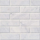 MSI Arabescato Carrara Beveled Honed Marble Wall and Floor Tile 4"x12"
