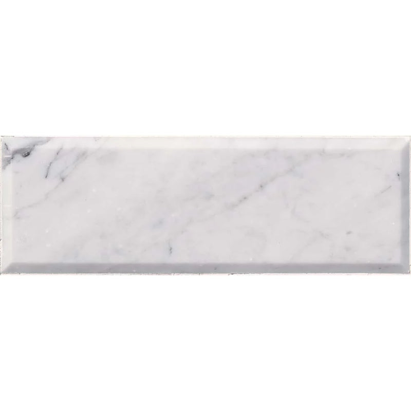 MSI Arabescato Carrara Beveled Honed Marble Wall and Floor Tile 4"x12"