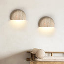 Arc Bowl Travertine Wall Lamp