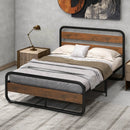 Arc Platform Bed with Headboard and Footboard-Full Size by LJGDeals