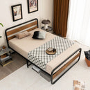 Arc Platform Bed with Headboard and Footboard-Full Size by LJGDeals