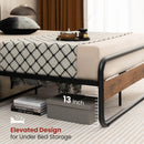 Arc Platform Bed with Headboard and Footboard-Full Size by LJGDeals