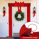 Lighted Christmas Tinsel Doorway Arch with Removable Bow for Roof Door Fireplace by LJGDeals