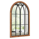 Arched Window Finished Mirror with Back Board-Natural by LJGDeals