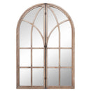 Arched Window Pane Mirror Wall Mounted for Living Room and Entryway-Natural by LJGDeals