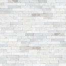 Arctic white ledger panel 6x24 multi finish marble wall tile LPNLMARCWHI624 MULTI product shot wall view