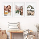 3 Piece Arizona Travel Wall Art. Joshua Tree, Bus, Waterfall by Wall Art Set
