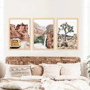 3 Piece Arizona Travel Wall Art. Joshua Tree, Bus, Waterfall by Wall Art Set