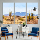 Arizona Dessert Cactus Wall Art Canvas Print
