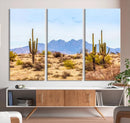 Arizona Dessert Cactus Wall Art Canvas Print