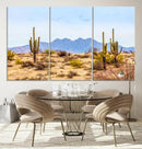 Arizona Dessert Cactus Wall Art Canvas Print