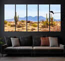 Arizona Dessert Cactus Wall Art Canvas Print