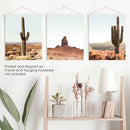 Arizona Desert Wall Art Set. Sedona Red Rocks, Saguaro Cacti by Wall Art Set