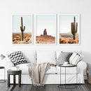 Arizona Desert Wall Art Set. Sedona Red Rocks, Saguaro Cacti by Wall Art Set