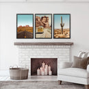 Arizona Desert Travel Art. Grand Canyon, Retro Van, Cactus by Wall Art Set