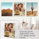 Arizona Desert Travel Art. Grand Canyon, Retro Van, Cactus by Wall Art Set